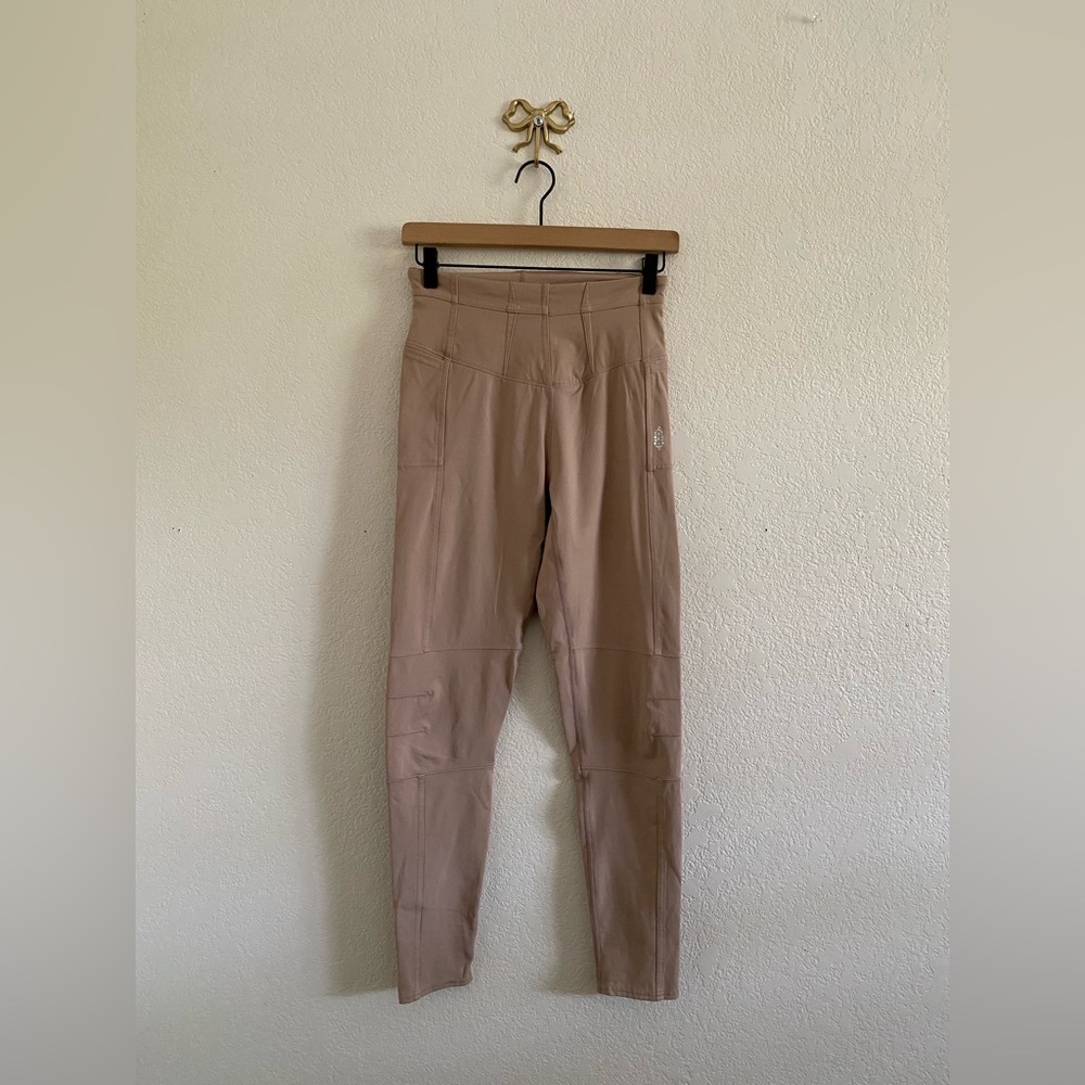 Free People FP Movement Keep It Up High Rise Leggings Pink Size Small Athletic